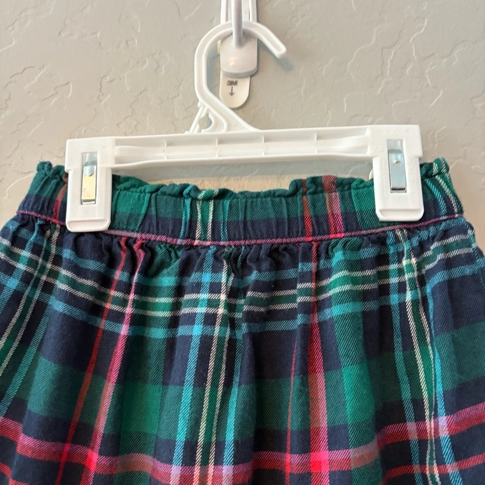 Gymboree green, blue, pink and red plaid print girls skirt size XS 4